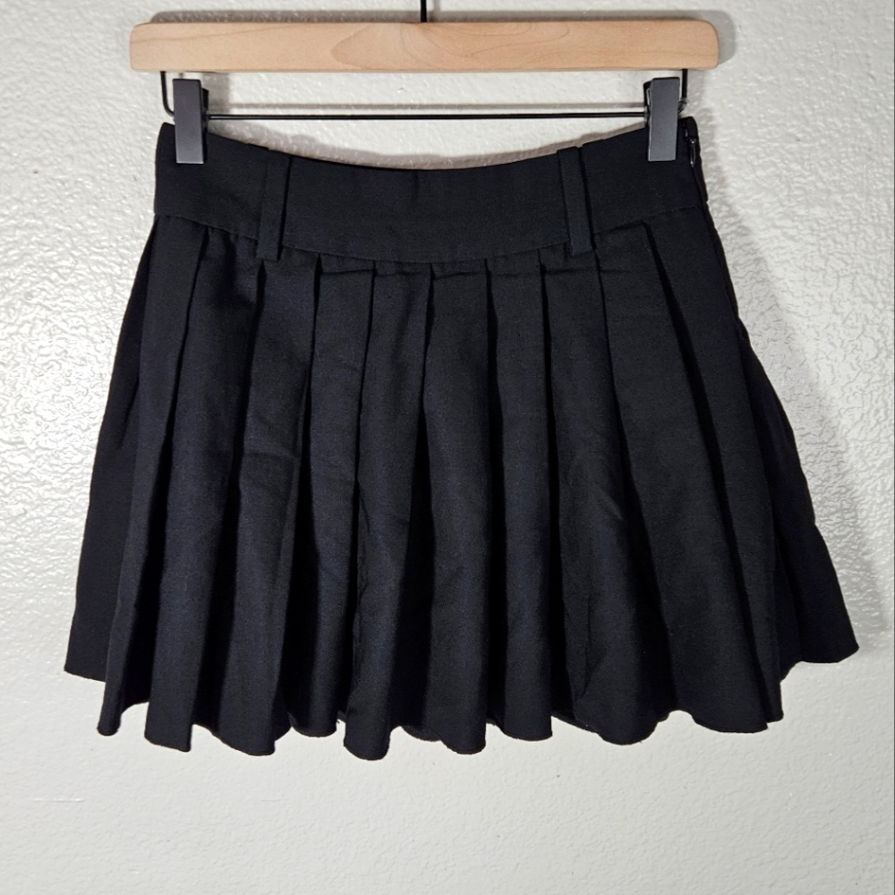 Babaton Pleated Mini Skirt Black Size 00
